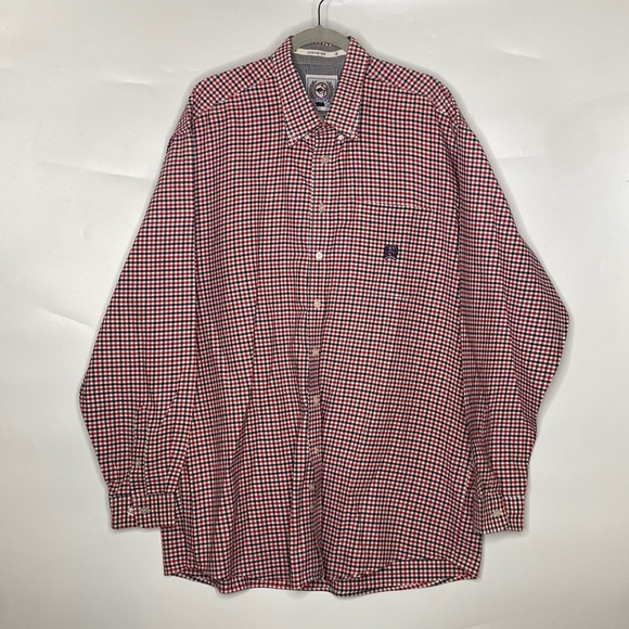 Cinch Men's Red & Blue Check Print Western Button Down Shirt Casual size XXL - Picture 2 of 9